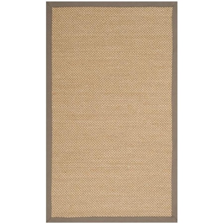 Safavieh 4 x 6 ft. Natural Fiber Power Loomed Small Rectangle Area Rug, Maize and Grey NF141G-4